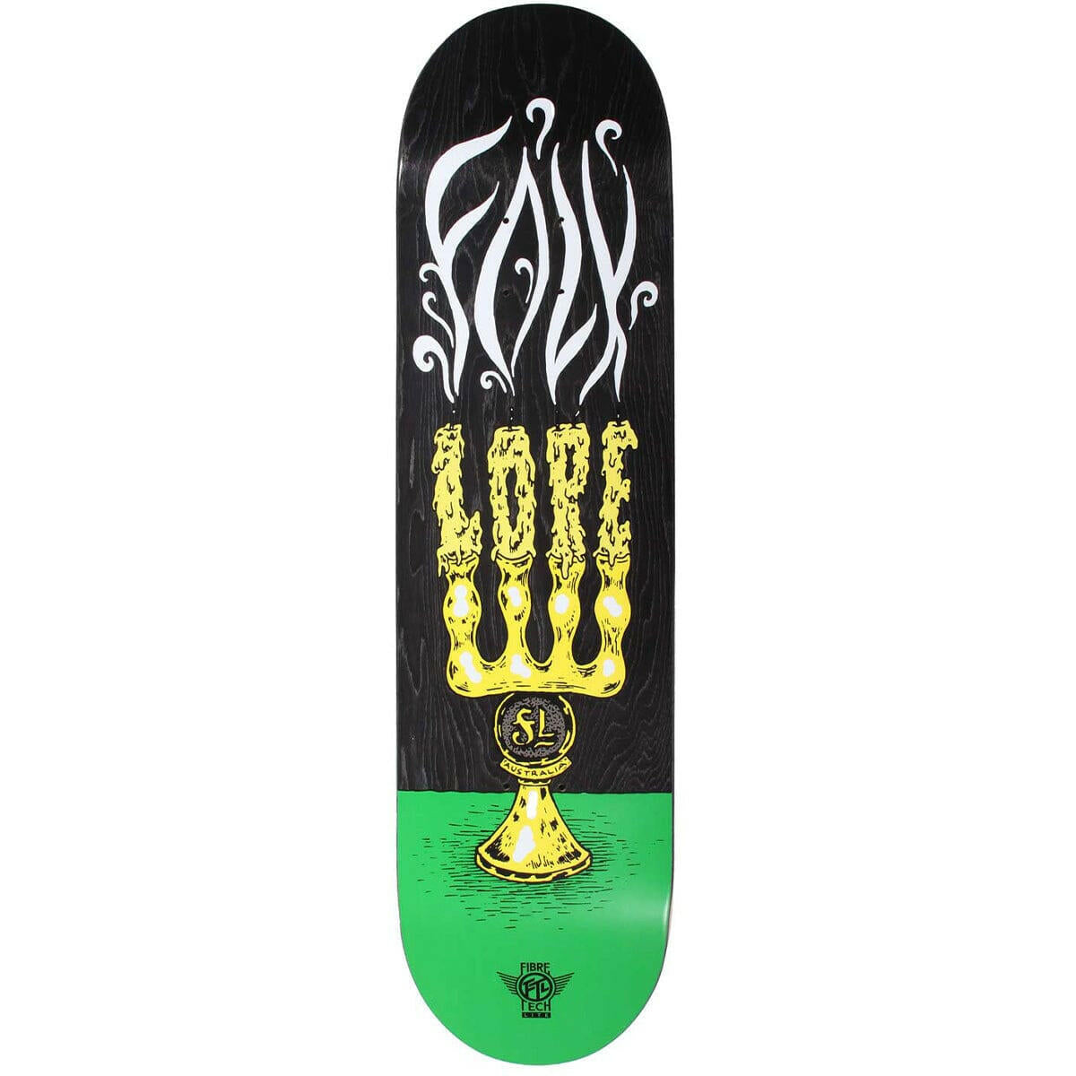 Folklore - Candle Fibretech Lite Green 7.75 Skateboard Deck.