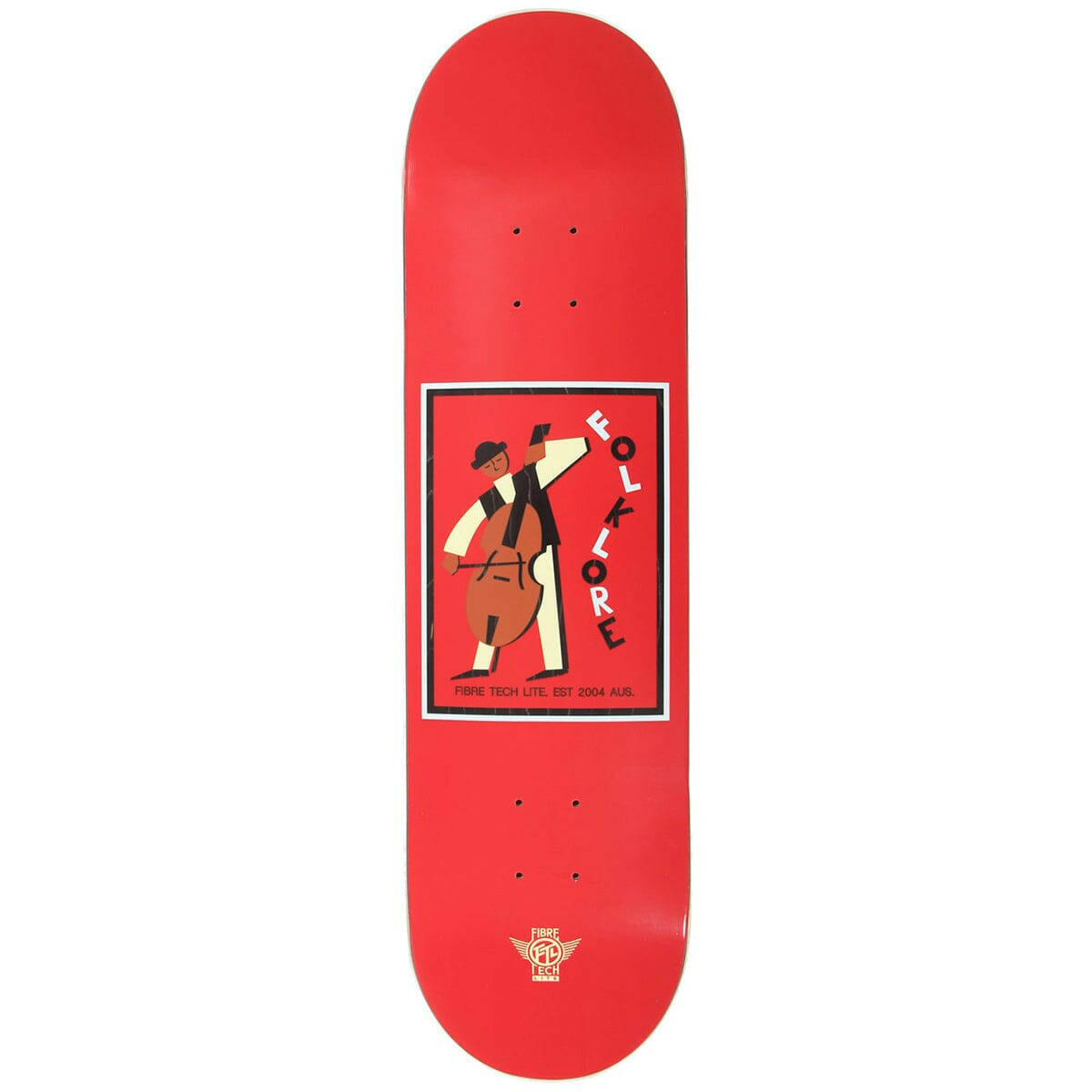 Folklore - Cello Fibre Tech Lite Red 7.75" Skateboard Deck.