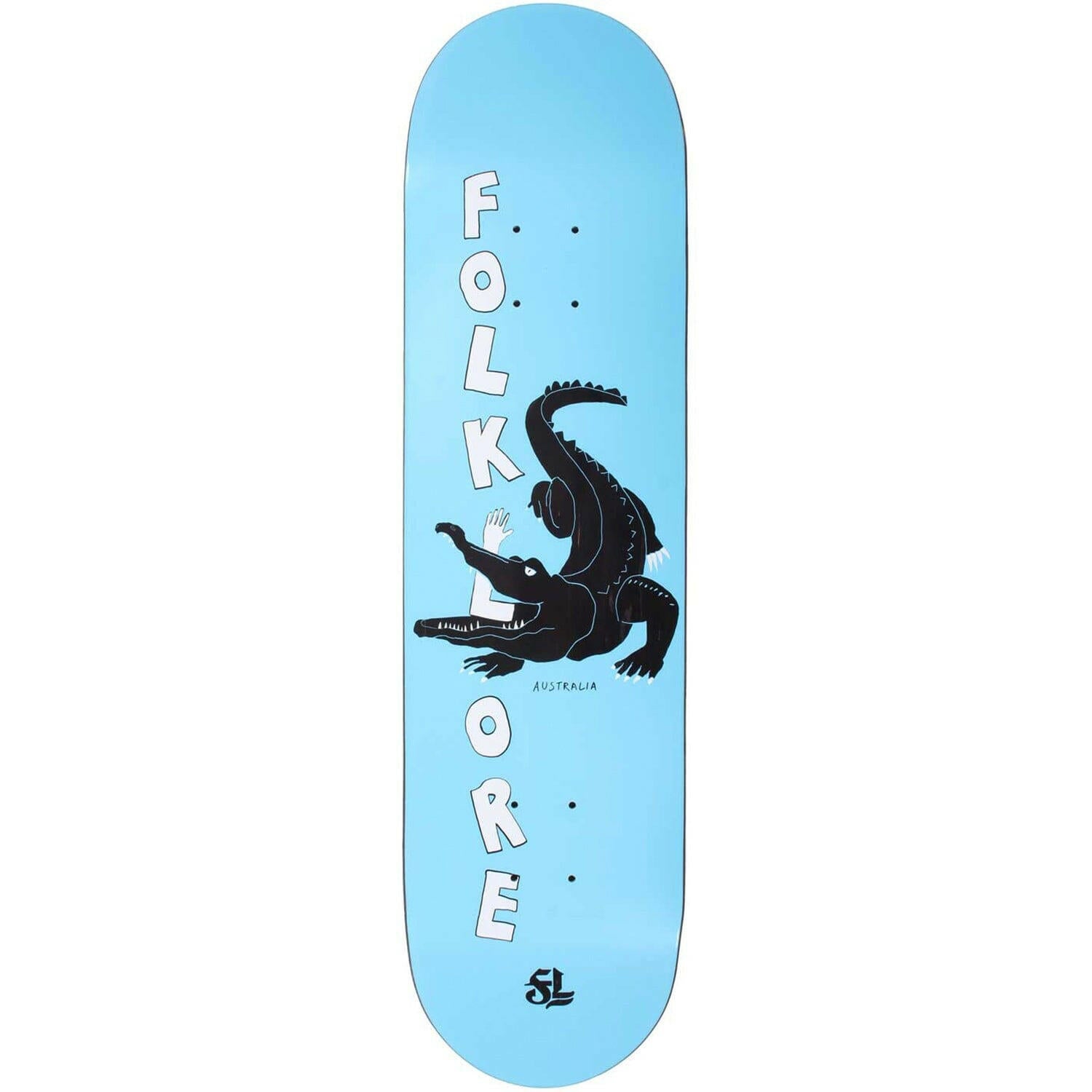 Folklore - Croc Blue 8.25 Skateboard Deck.