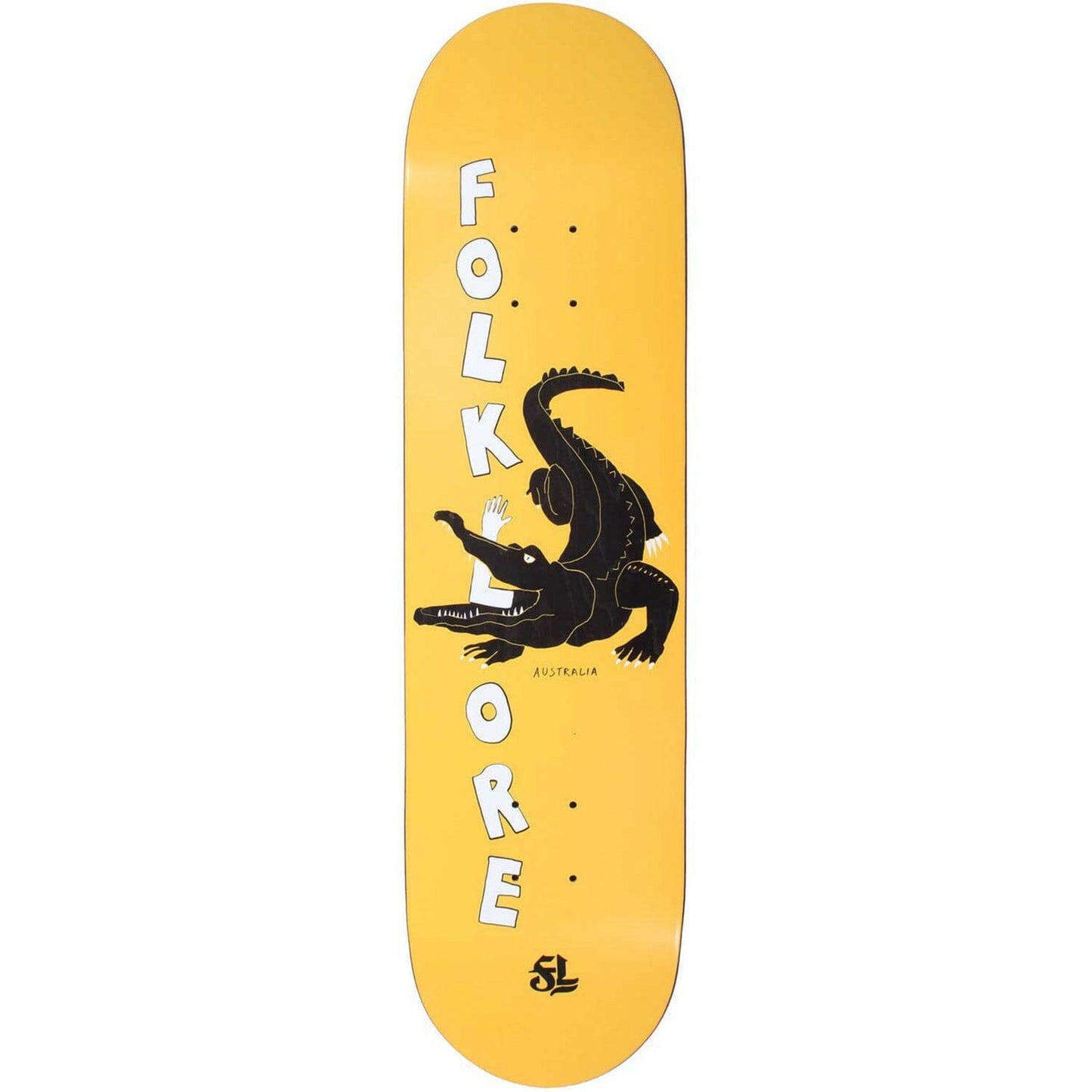 Folklore - Croc Orange 8.5 Skateboard Deck.