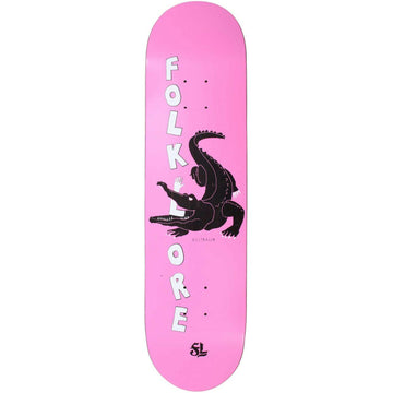Folklore - Croc Pink 8.0 Skateboard Deck.