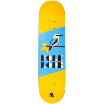 Folklore - Kookaburra Yellow 8.0 Skateboard Deck.