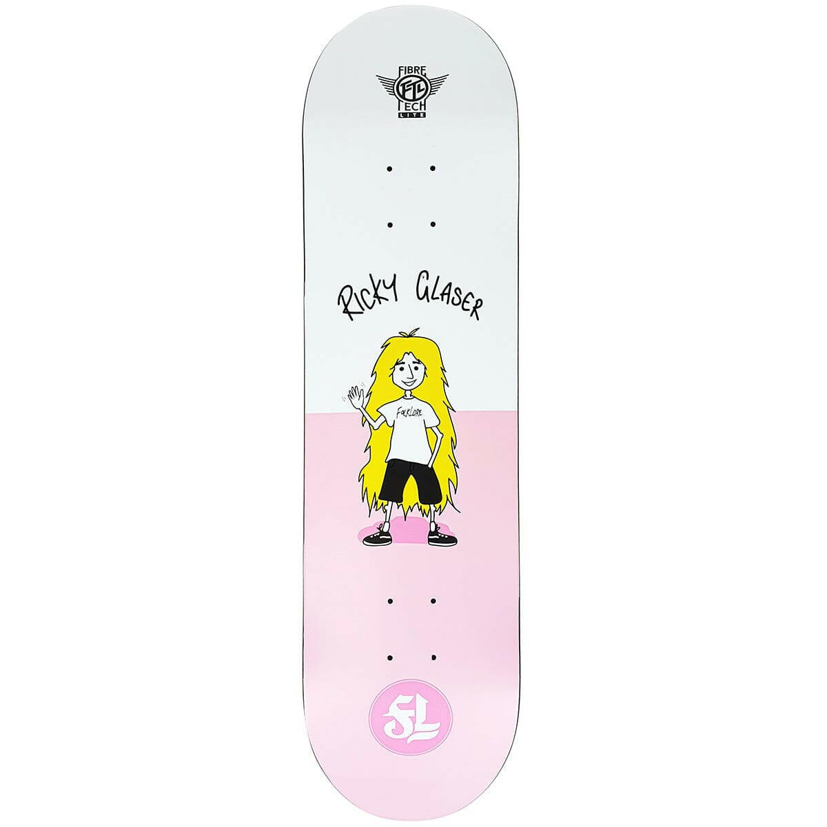 Folklore - Ricky Glaser Split Fibretech Lite Pink 8.125 Skateboard Deck.