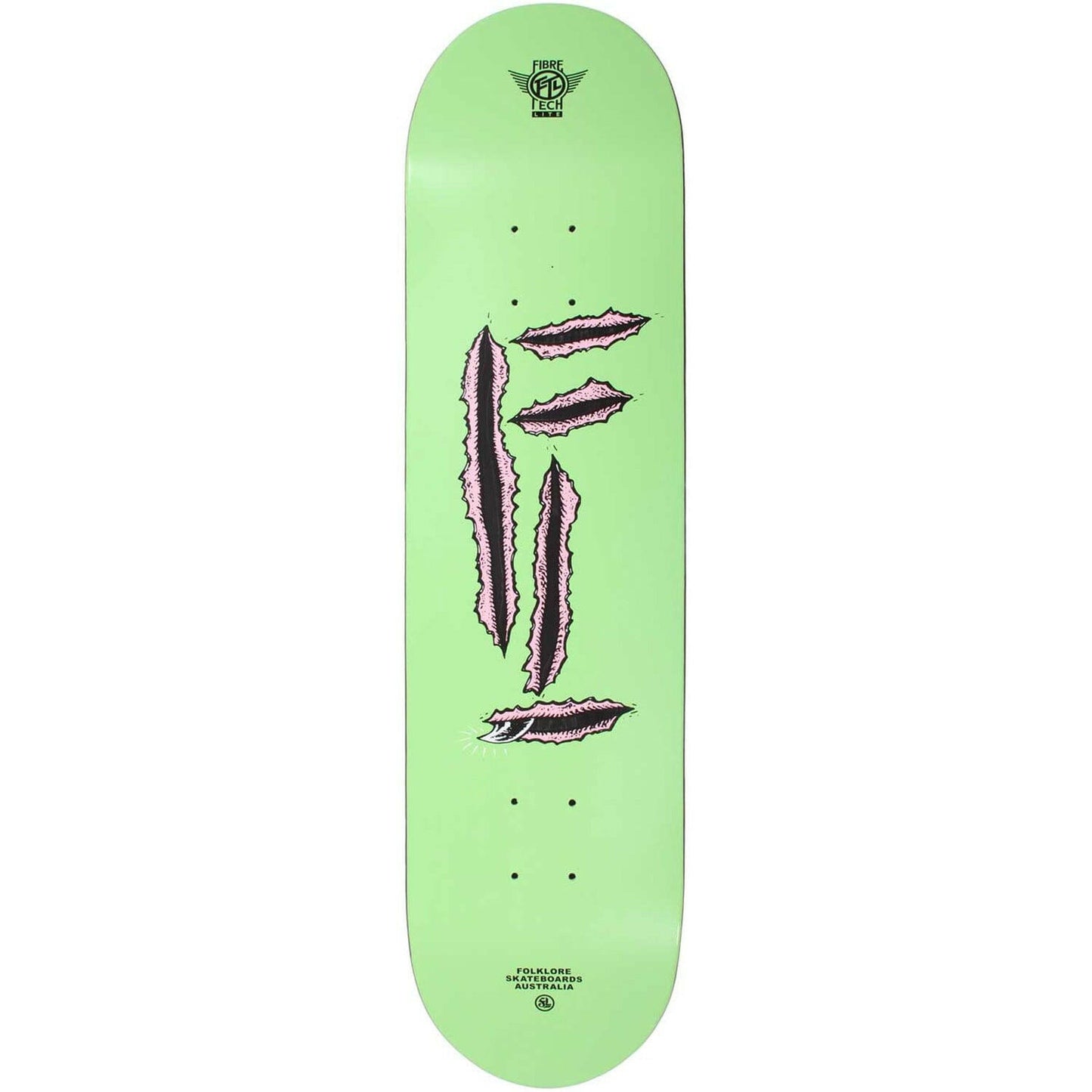Folklore - Rip Fibretech Lite Green 8.375" Skateboard Deck.