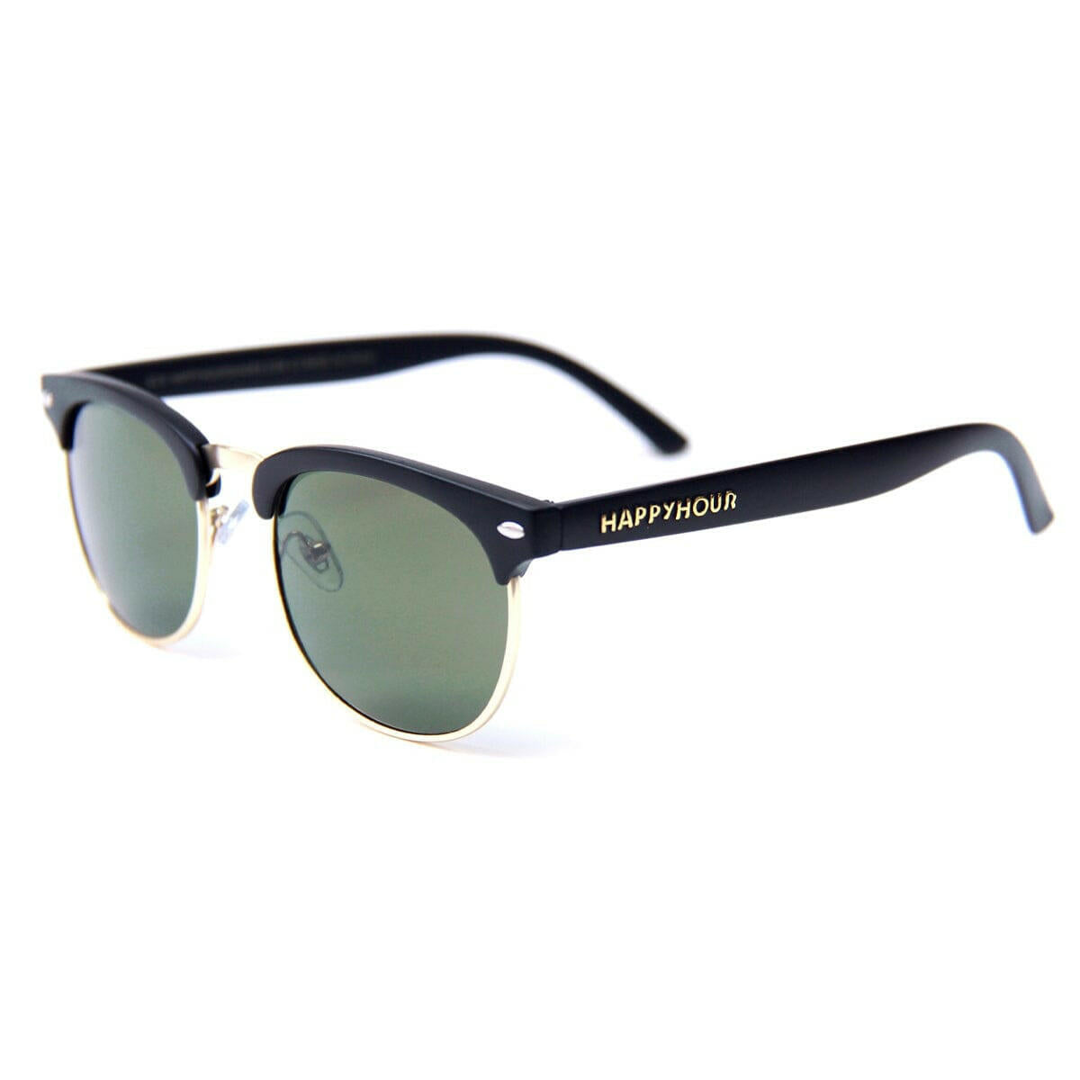 Happy Hour - Herman G2 Sunglasses Matte Black/Gold/G15 Lens.