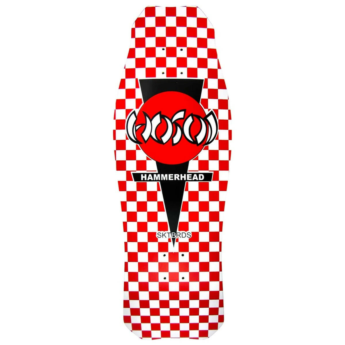 Hosoi - OG Hammerhead Red/White Checkerboard 10.5" Reissue Skateboard Deck.