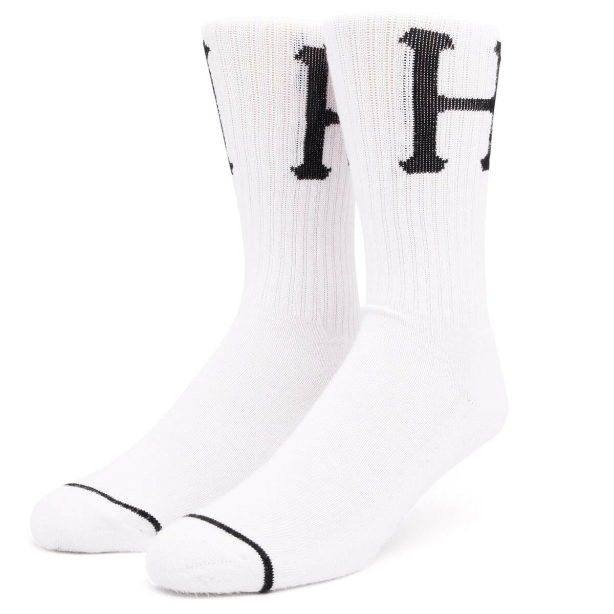 Huf - Classic H Crew Socks White.