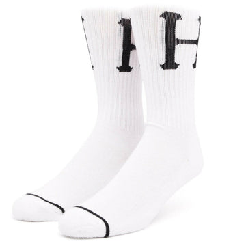 Huf - Classic H Crew Socks White.