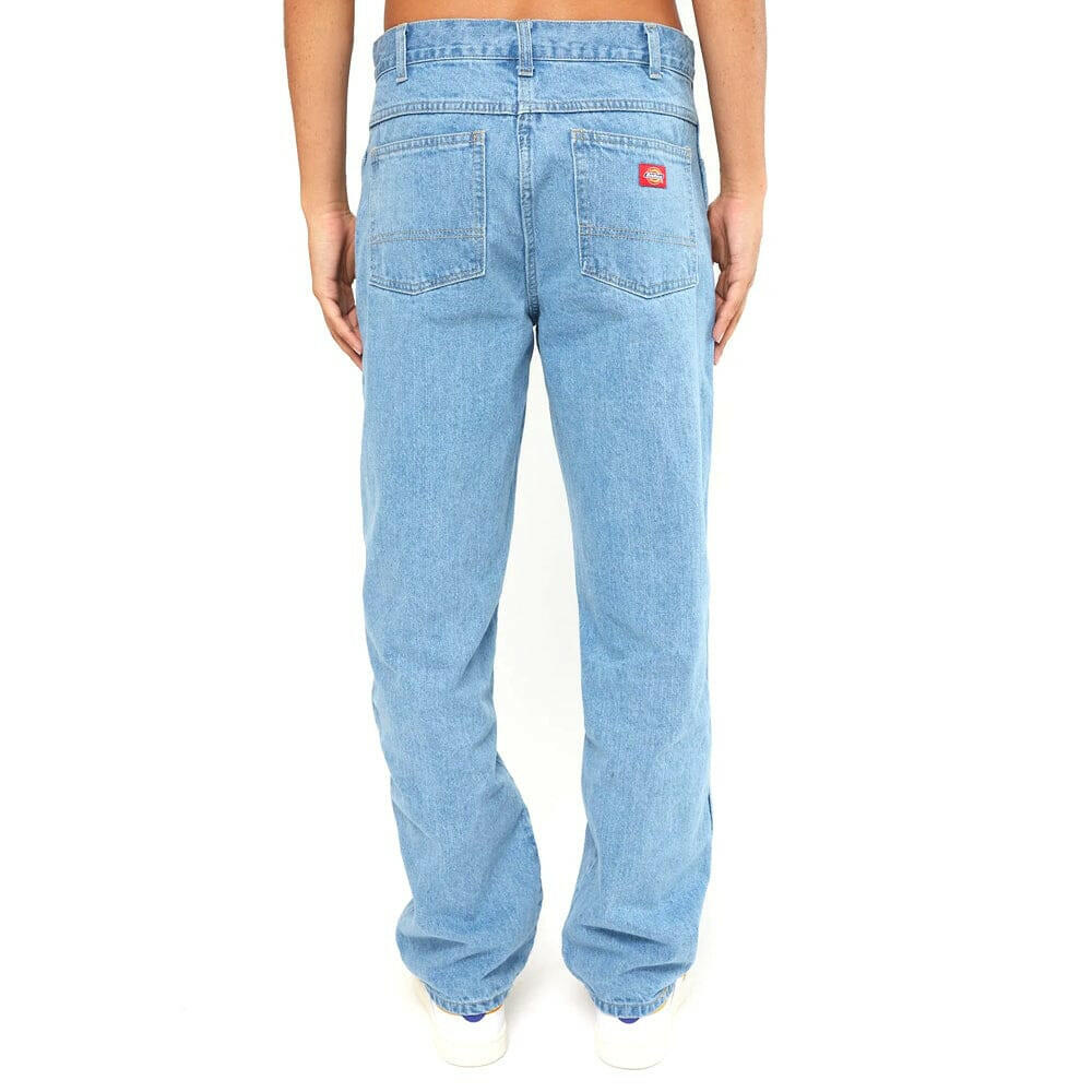 Dickies - 13293 Relaxed Straight Fit 5 Pocket Denim Jeans Light Indigo.