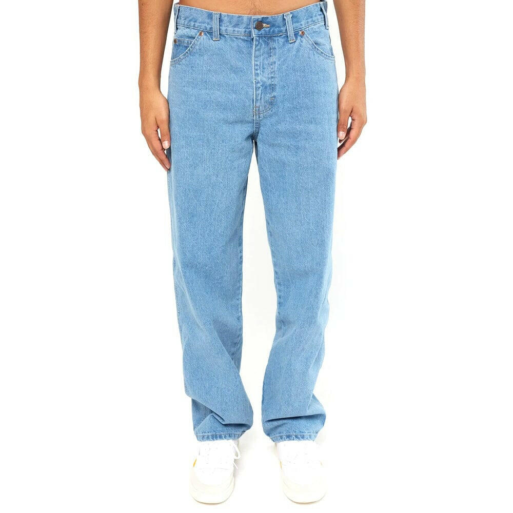 Dickies - 13293 Relaxed Straight Fit 5 Pocket Denim Jeans Light Indigo.