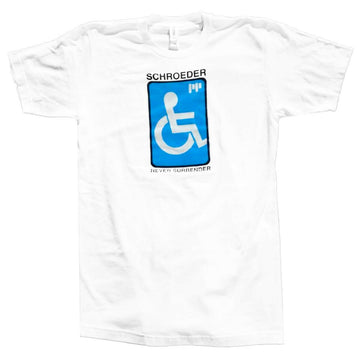 Pocket Pistols - Ben Schroeder Wheel Chair Tee White.