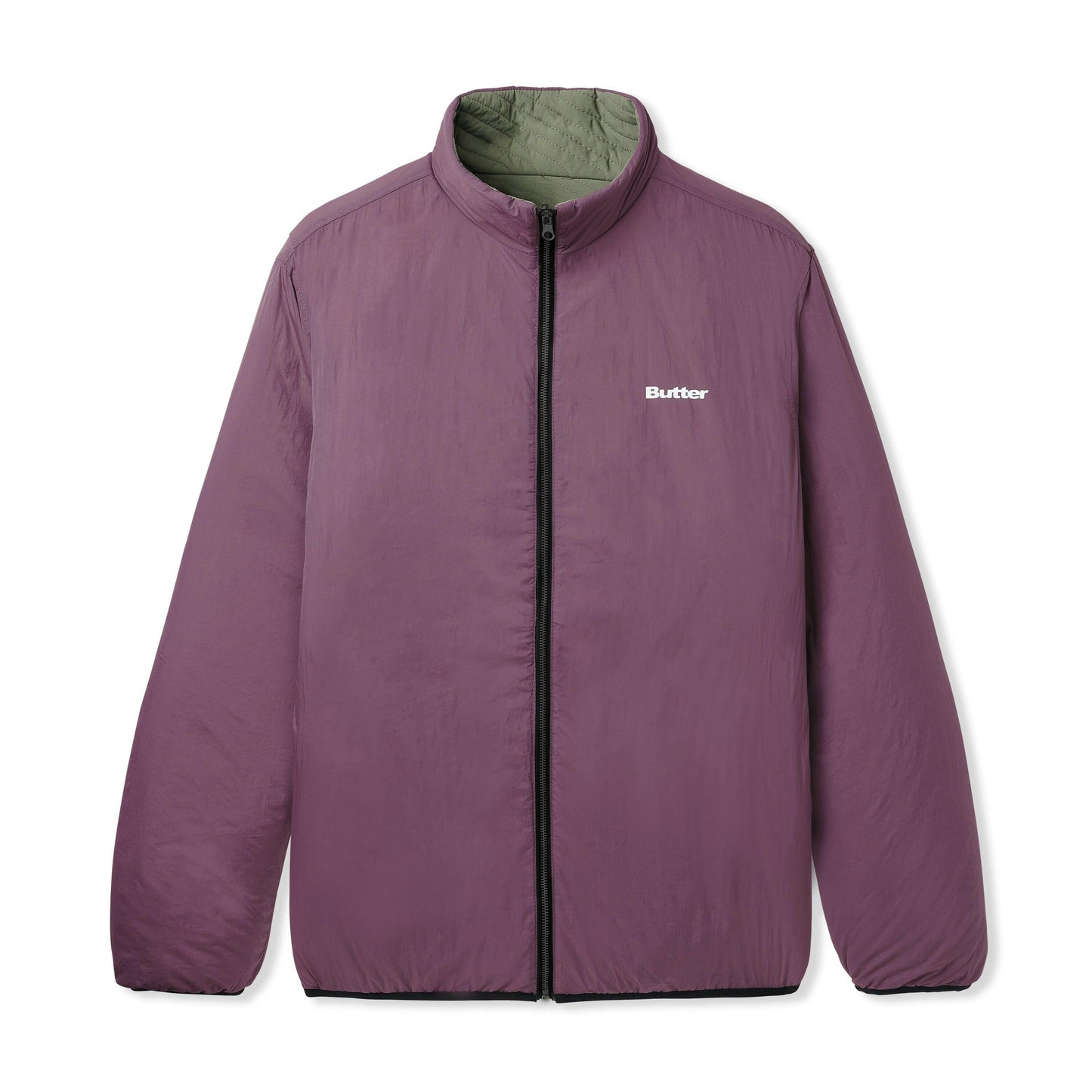 Butter Goods - Quilted Reversible Jacket Army/Berry.