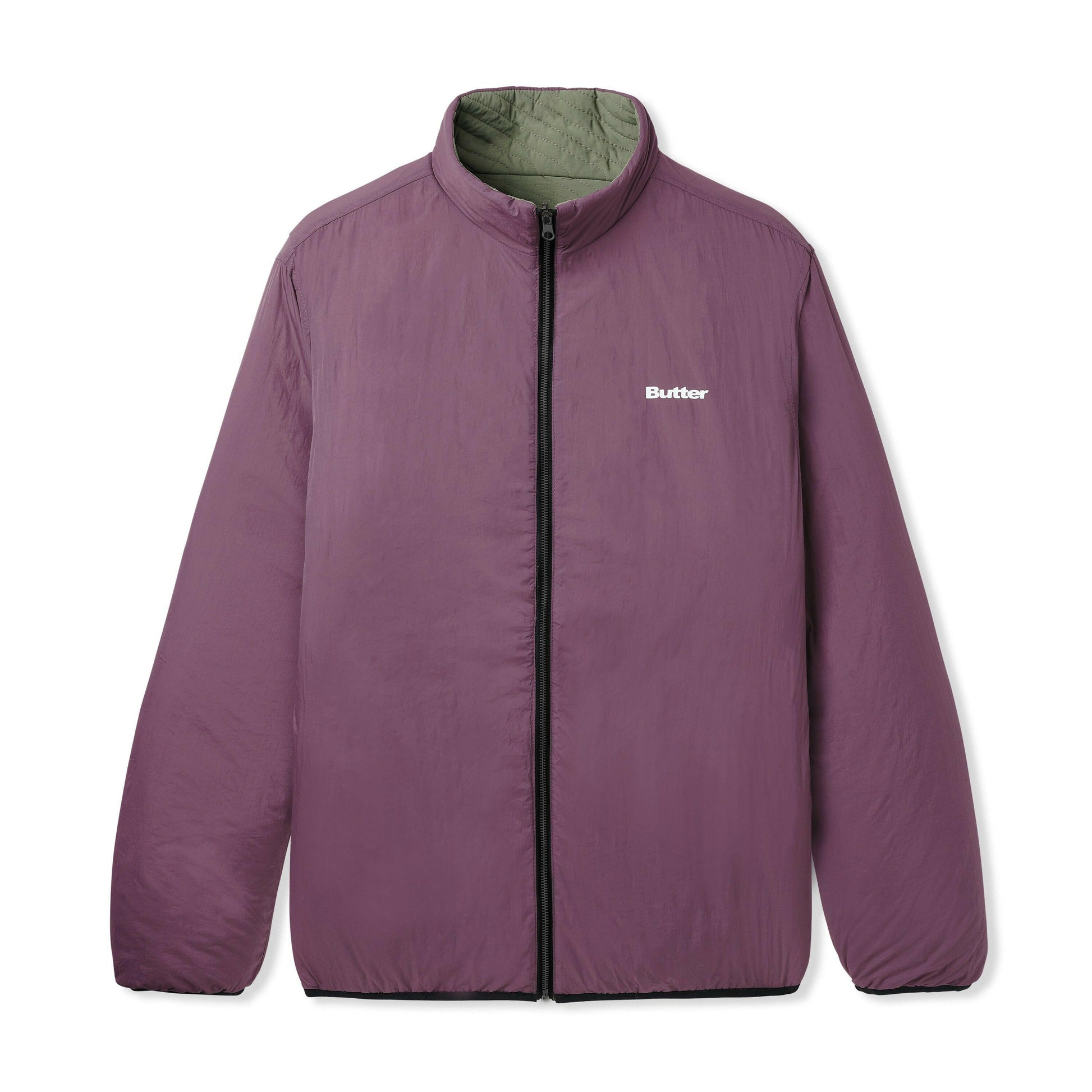 Butter Goods - Quilted Reversible Jacket Army/Berry.