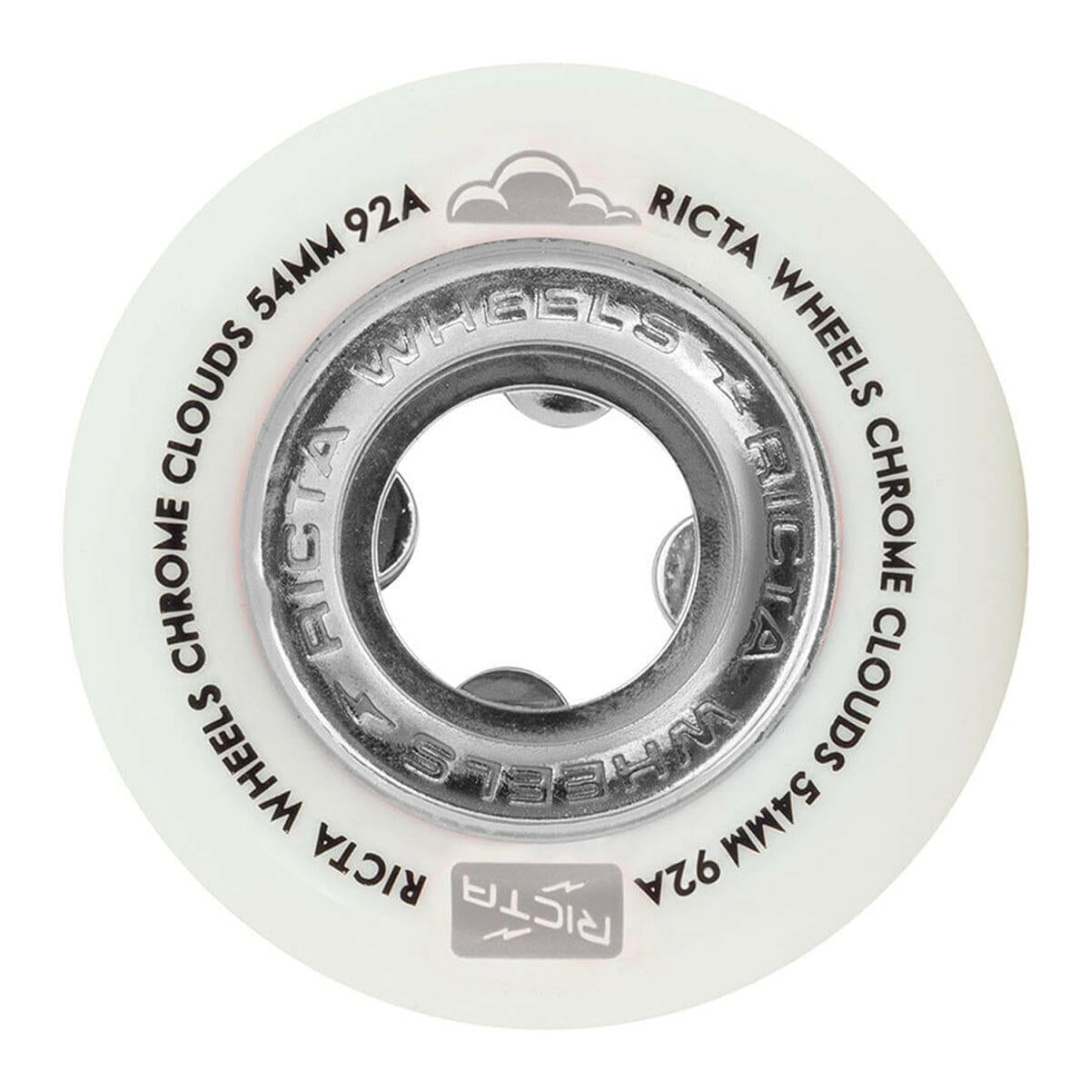 Ricta - Chrome Clouds Black 54MM 92A Skateboard Wheels.