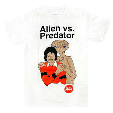 Skate Mental - Alien Vs Predator Mens Tee White.