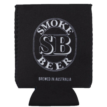 Smoke Beer - Foldable Stubbie Holder Black.