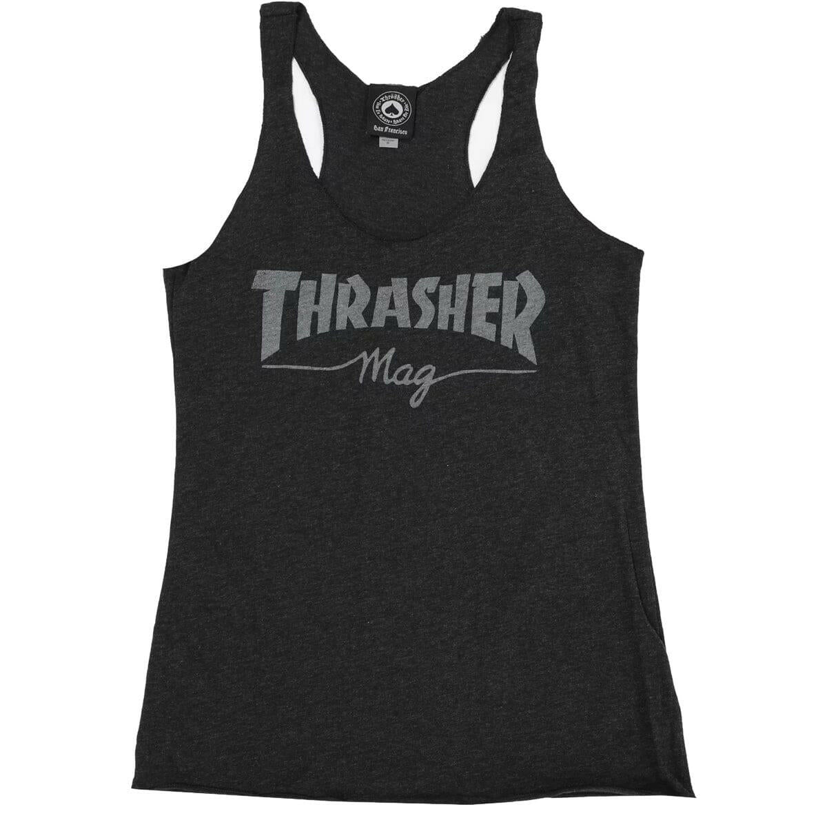 Thrasher - Womens Mag Logo Racerback Tank Black.