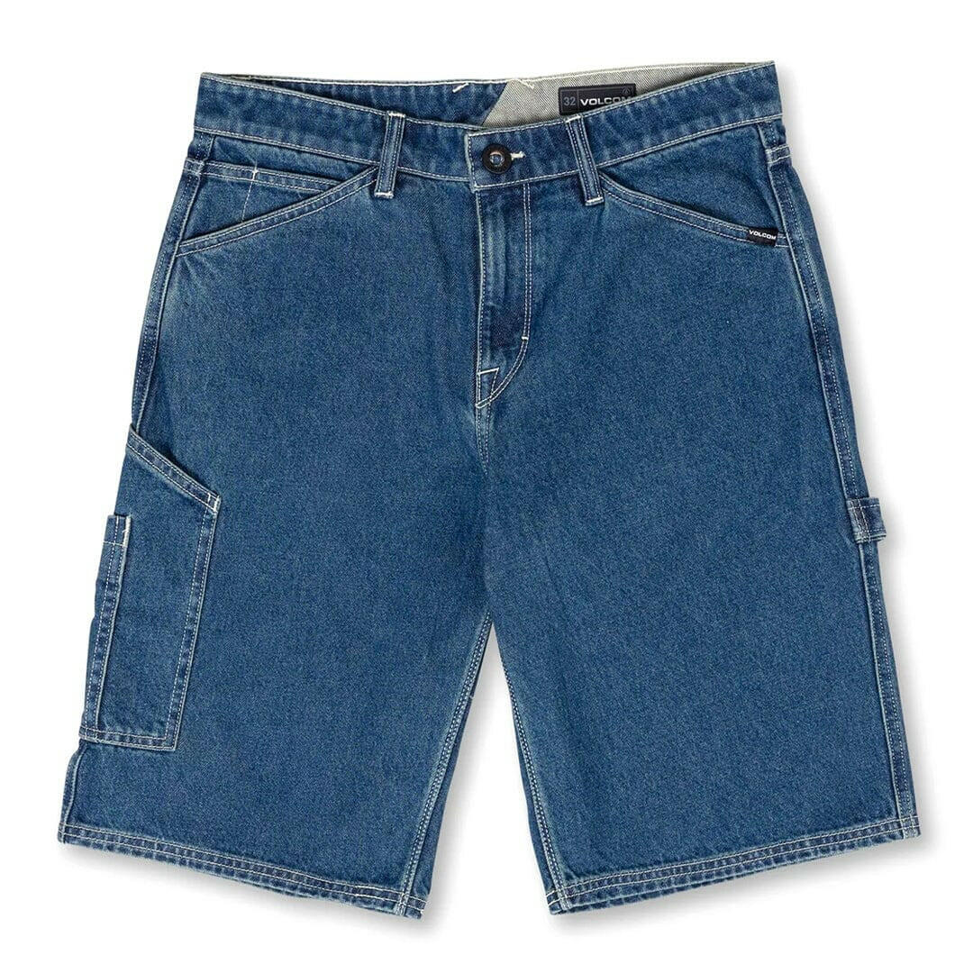 Volcom - Labored Denim Utility Shorts Indigo Ridge Wash.