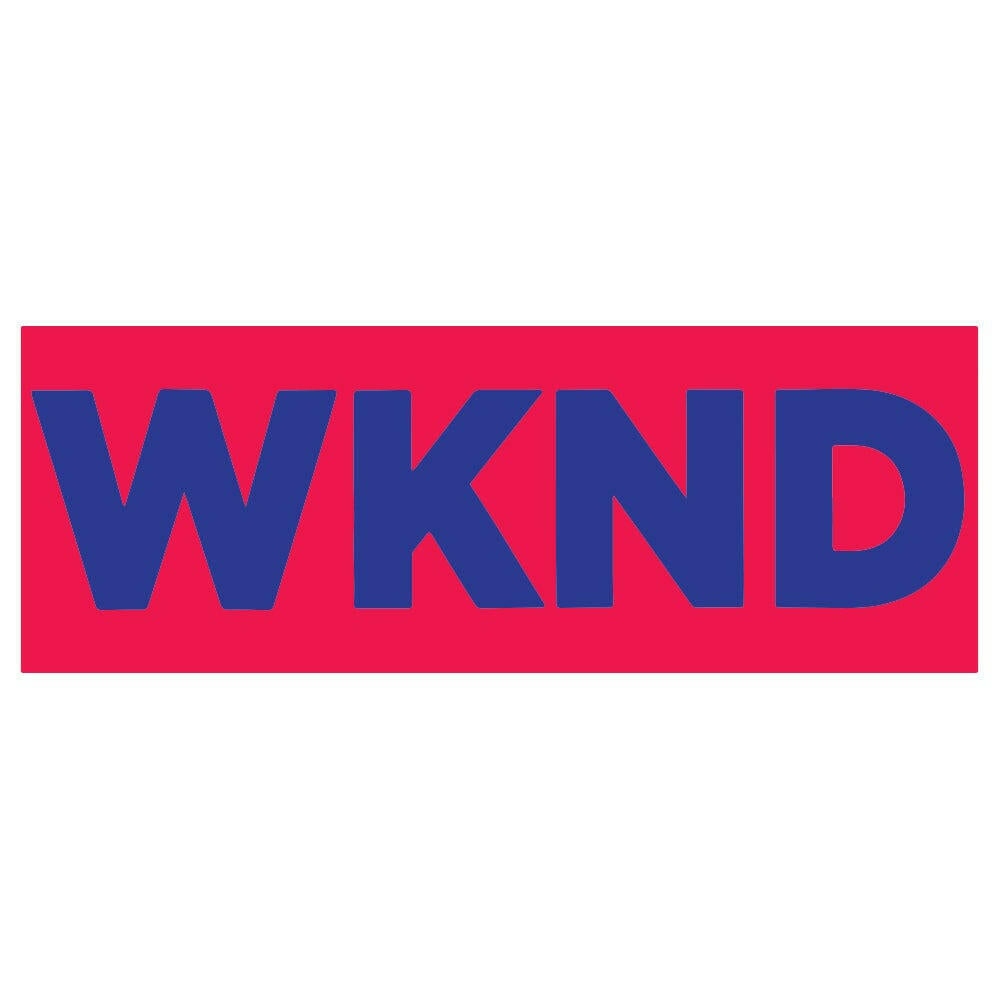 WKND - Banner Red 8" Sticker.