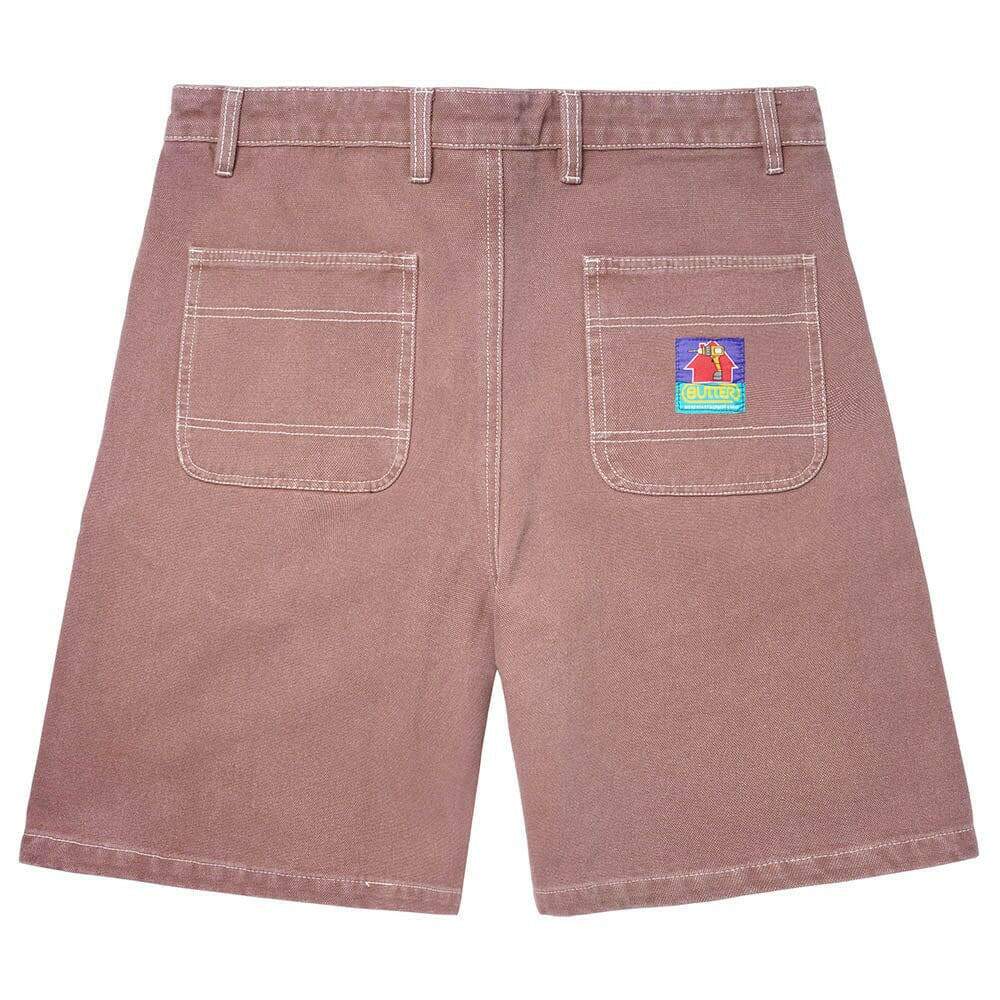 Butter Goods - Washed Canvas Work Shorts Brick.