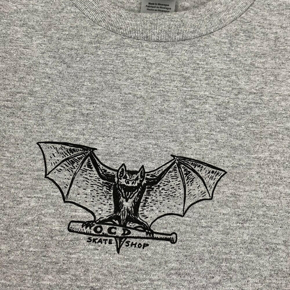 OCD - Todd Francis Bat Tee Grey.