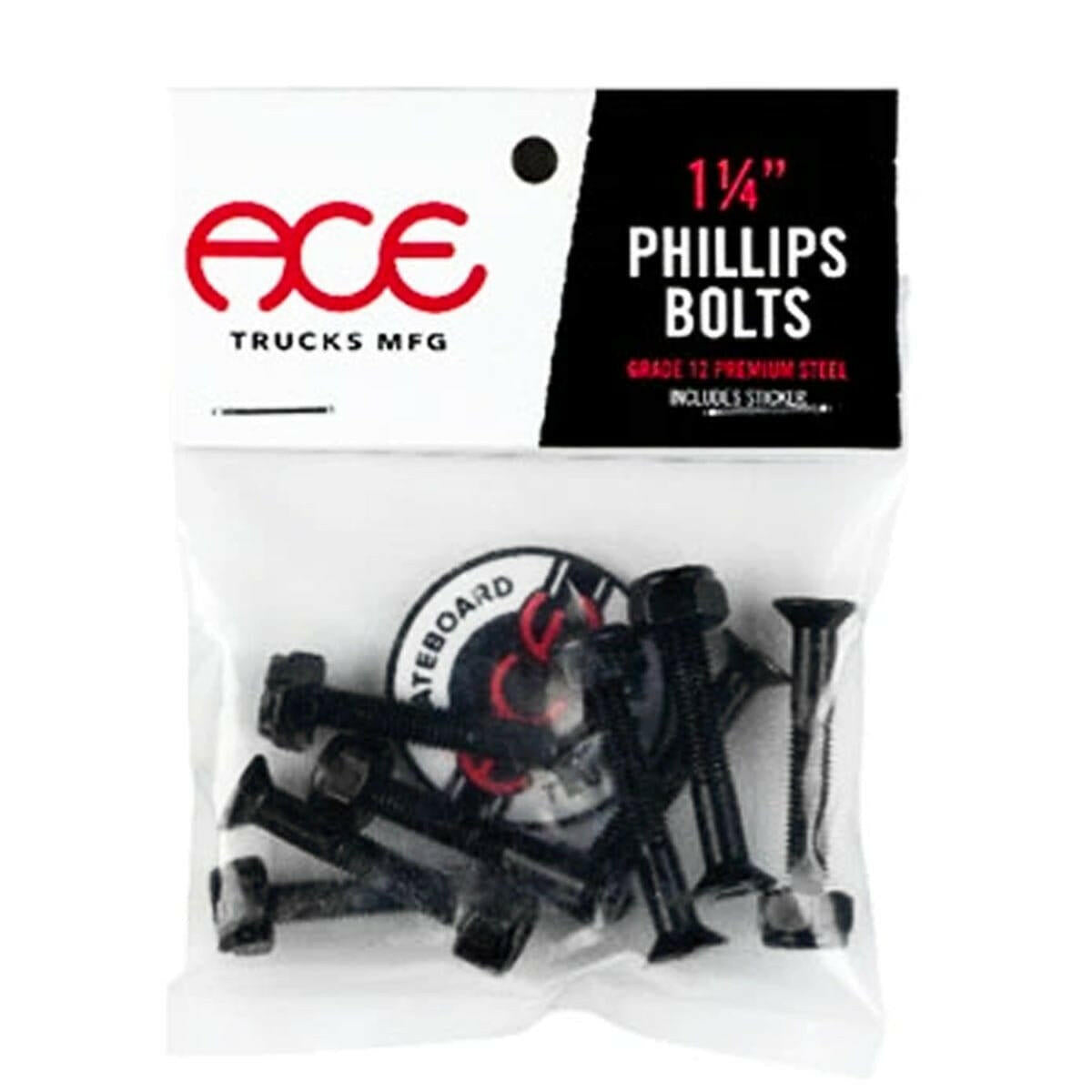 Ace - 1 1/4 Phillips Bolts Black.