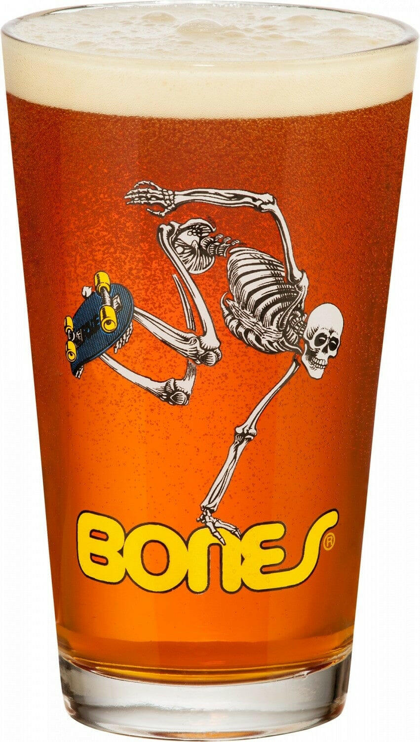 Powell Peralta - Skateboard Skeleton Pint Glass.