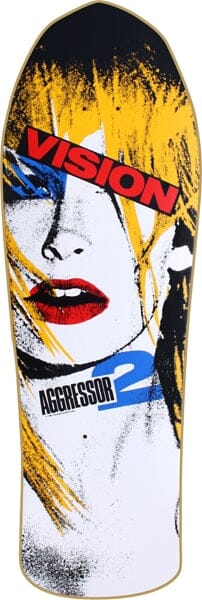 Vision - Aggressor 2 Yellow 10.0" Reissue Skateboard Deck.