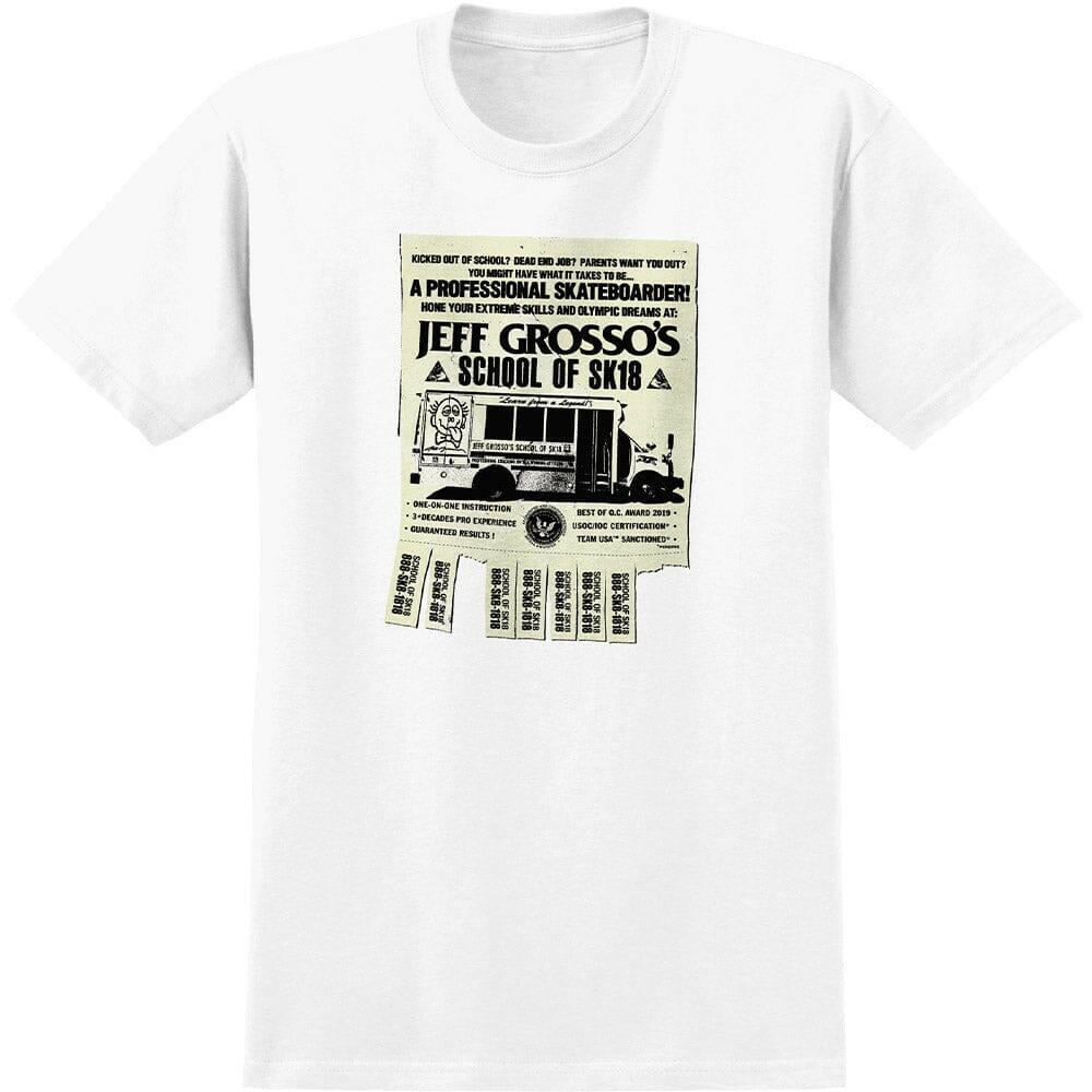 Anti Hero - Grosso School Of Sk18 Tee White.