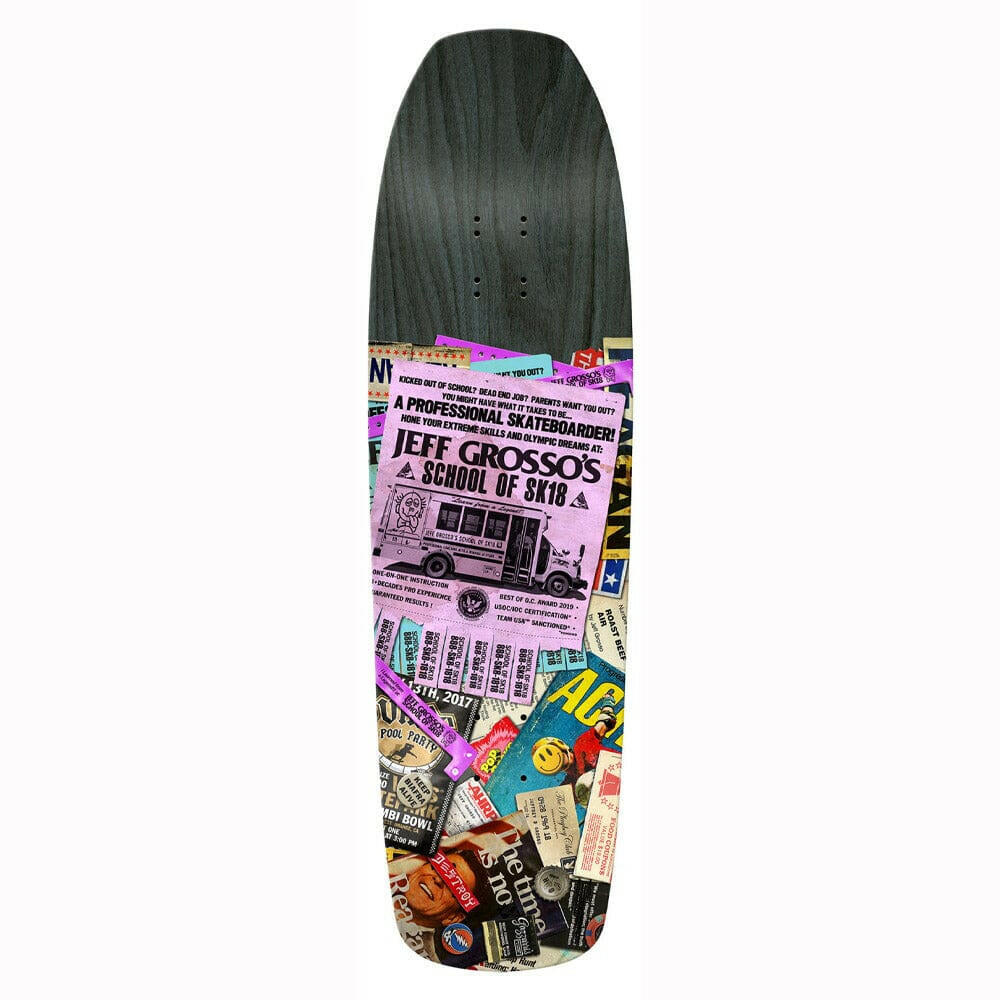 Anti Hero - Jeff Grosso School of Sk18 9.25 Skateboard Deck.