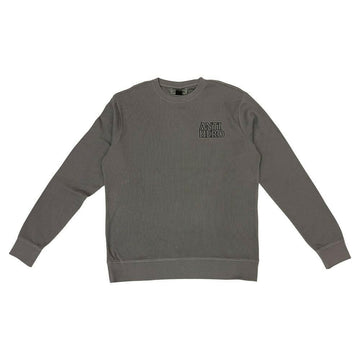 Anti Hero - Lil Black Hero Outline Waffle Knit Crew Charcoal/Black.