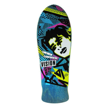 Vision - Original MG Blue Stain 10.0" Reissue Skateboard Deck.