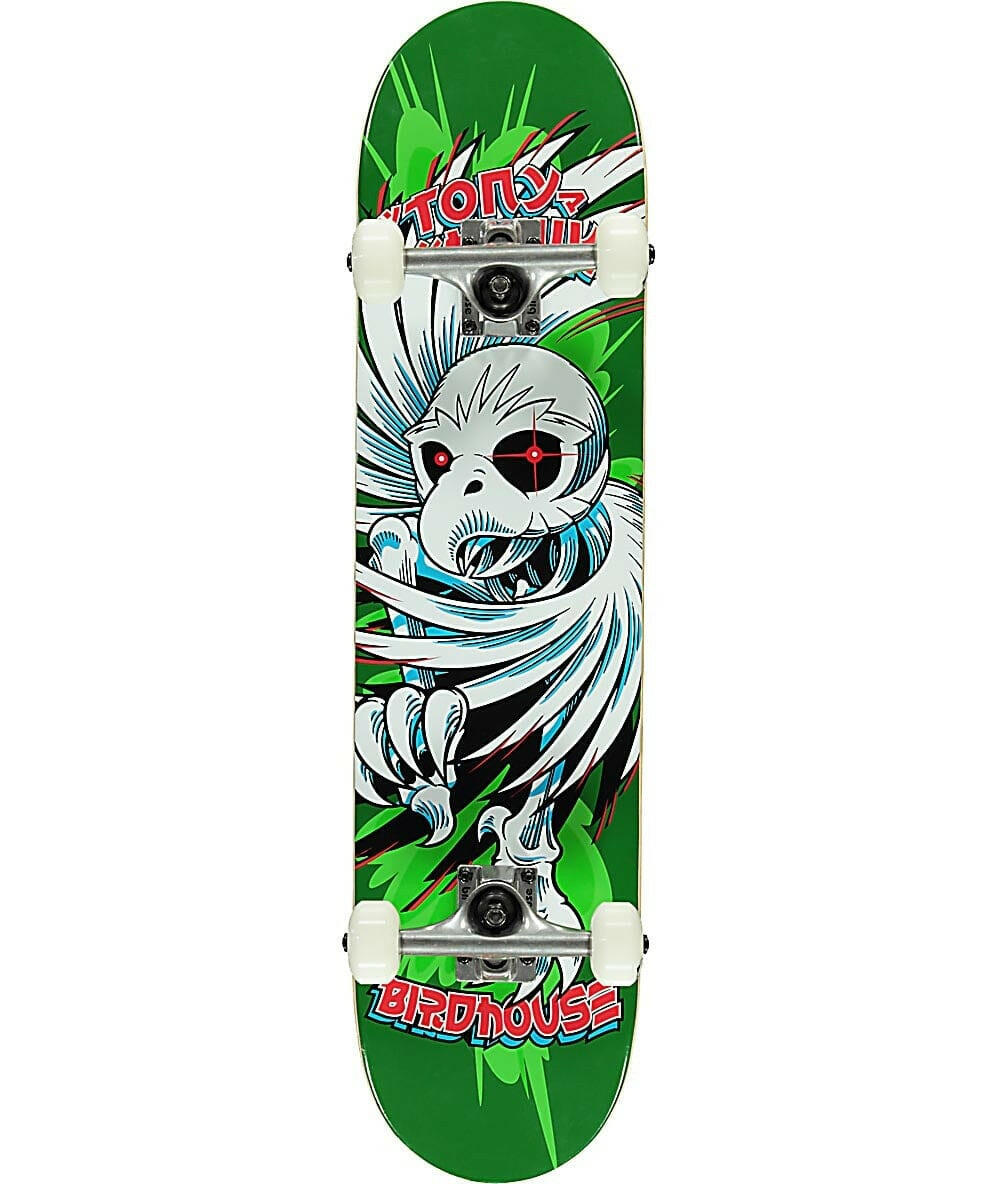 Birdhouse Hawk Spiral Soft Wheels 7.5" Complete Skateboard.