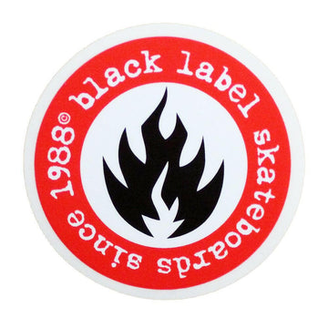 Black Label Since 88 Black Flame Sticker.