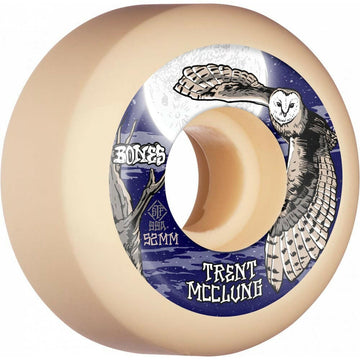 Bones - Trent McClung Barn Owl 52MM 99A V5 Sidecut STF Skateboard Wheels.