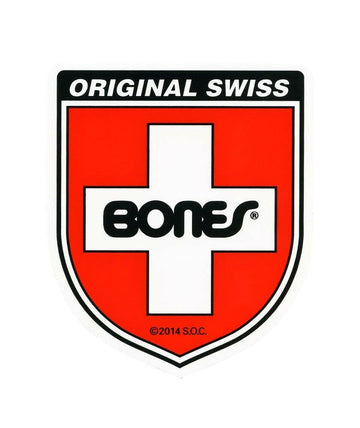 Bones Swiss Shield 2.25" Sticker.