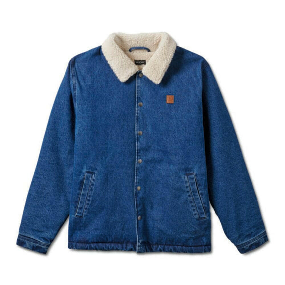 Brixton - Beta Sherpa Lined Coaches Jacket Worn Indigo.