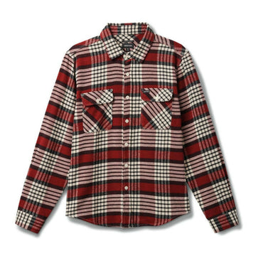 Brixton - Bowery Flannel Island Berry/Whitecap/Black.