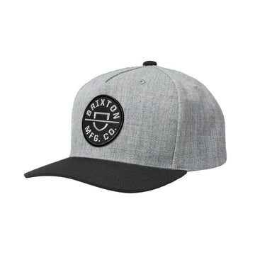 Brixton - Crest C MP Snapback Heather Grey/Black.