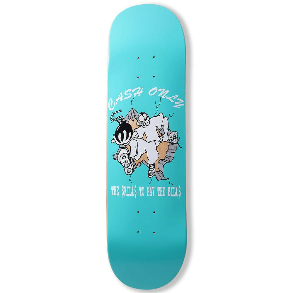 Cash Only - Skillz 8.0 Skateboard Deck.