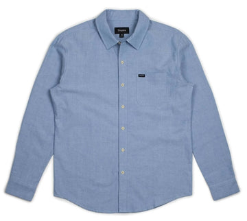 Brixton Charter Oxford Mens Shirt Light Blue Chambray.