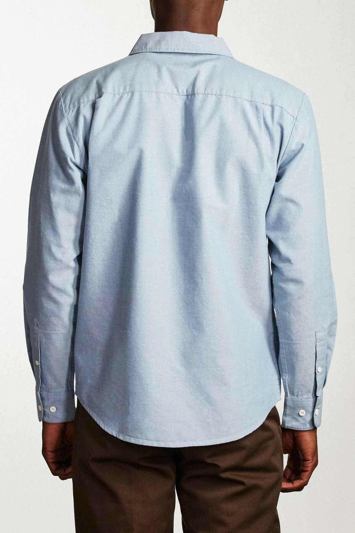 Brixton - Charter Oxford Mens Shirt Light Blue Chambray.