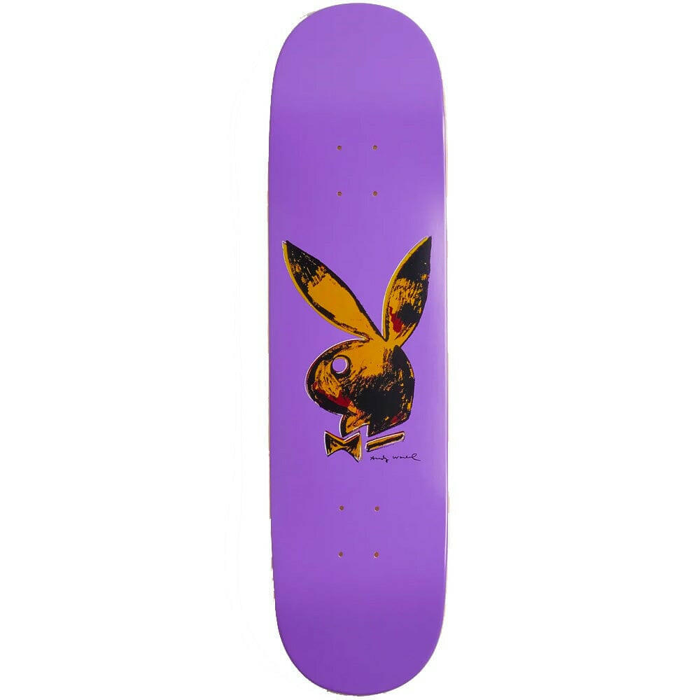 Color Bars - Playboy Andy Warhol Violet 8.25 Skateboard Deck.