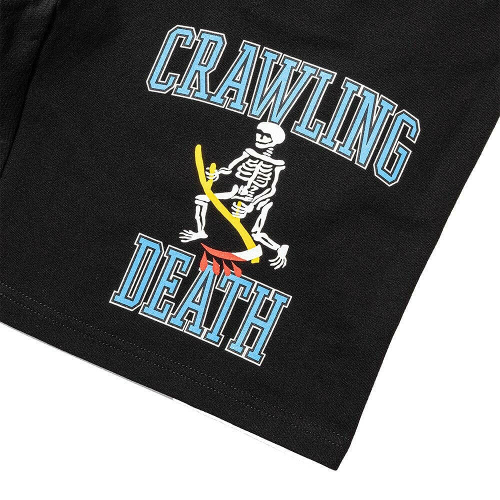 Crawling Death - College Reaper Fleece Shorts Black.