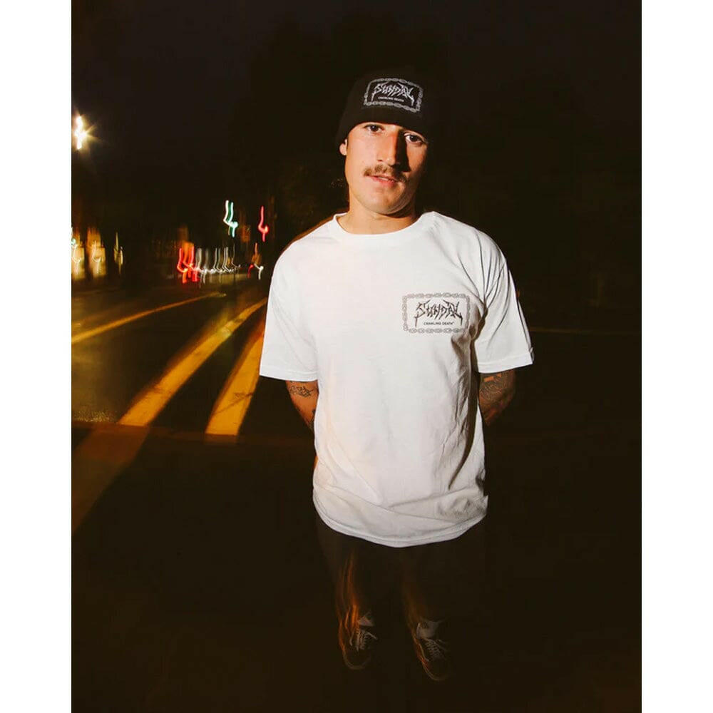 Crawling Death - Sunday Chains Tee White.