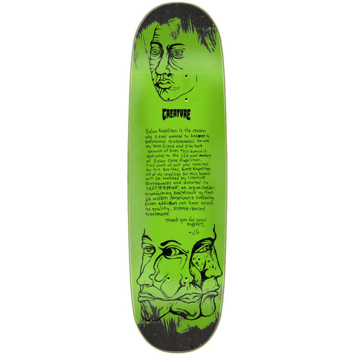 Creature - John Gardner Shatter Proof 8.84 Skateboard Deck.