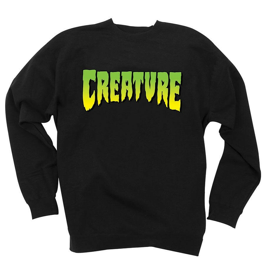 Creature Logo Mens Crew Black.