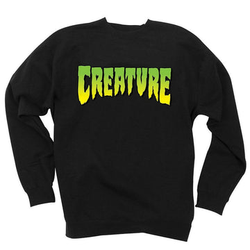 Creature Logo Mens Crew Black.