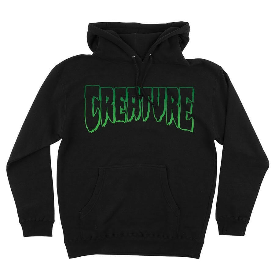 Creature Logo Outline Hoodie Black.