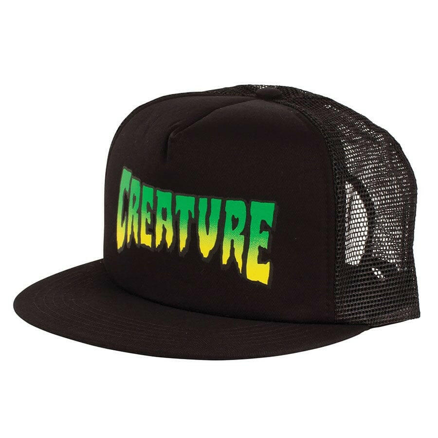 Creature Logo Trucker Hat Black.